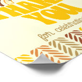 8x10 Bedankt Boho Woodland Beer Verjaardag Poster (Hoek)