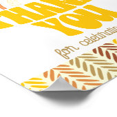 8x10 Bedankt Boho Woodland Fox Verjaardag Poster (Hoek)