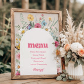 8x10 bedrukte Wildflower Menu Sign