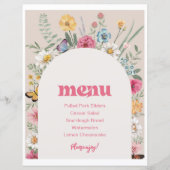 8x10 bedrukte Wildflower Menu Sign (Voorkant)