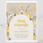 8x10 Bee Verjaardag Tijd Capsule Teken (Voorkant)