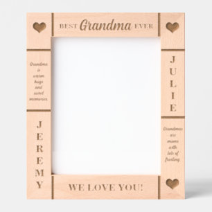 8x10 BESTE Oma Kleinkinderen Namen Geëtst Lijst Gegraveerde Lijstjes