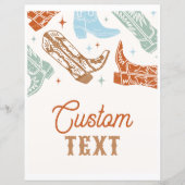 8x10 bewerkbaar, aangepast Western teken (Voorkant)