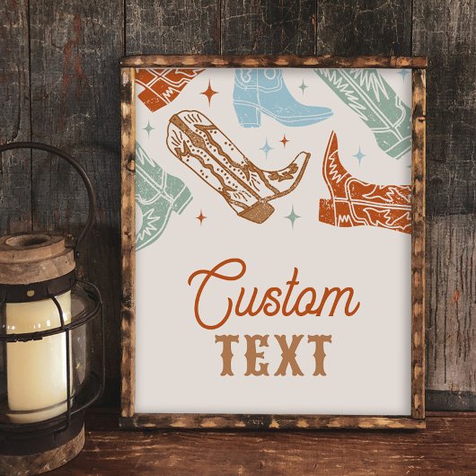 8x10 bewerkbaar, aangepast Western teken