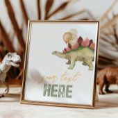8x10 Bewerkbaar Dinosaur Party Sign