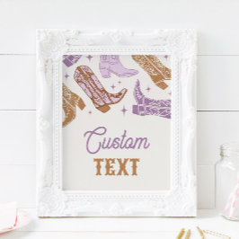 8x10 Bewerkbaar Paarse Westerne teken