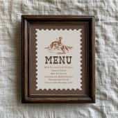 8x10 Bewerkbaar Rodeo Menubord