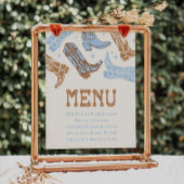 8x10 Bewerkbaar Western menuteken