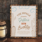 8x10 Cowboy tijd Capsule teken