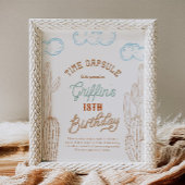 8x10 Cowboy tijd Capsule teken