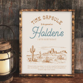 8x10 Cowboy tijd Capsule teken