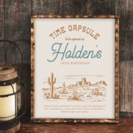 8x10 Cowboy tijd Capsule teken