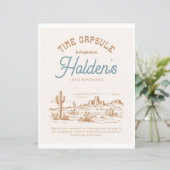 8x10 Cowboy tijd Capsule teken (Staand voorkant)