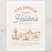 8x10 Cowboy tijd Capsule teken (Voorkant)