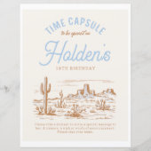 8x10 Cowboy tijd Capsule teken (Voorkant)