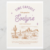 8x10 Cowgirl Time Capsule Sign (Voorkant)