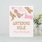 8x10 Cowgirl Watering Hole Sign (Staand voorkant)