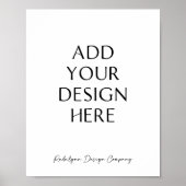 8x10 "Custom Sign Printing, Upload uw eigen ontwer Poster (Voorkant)