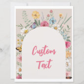 8x10 Custom Wildflower Party Sign (Voorkant)
