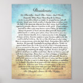 8x10 Desiderata Poem en andere formaten! Poster (Voorkant)
