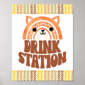 8x10 Drink Station Boho Woodland Fox Verjaardag Poster (Voorkant)