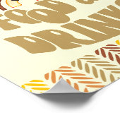 8x10 Eten & Drinken Boho Woodland Beer Verjaardag Poster (Hoek)