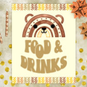 8x10 Eten & Drinken Boho Woodland Beer Verjaardag Poster