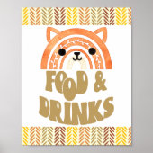 8x10 Eten & Drinken Boho Woodland Fox Verjaardag Poster (Voorkant)