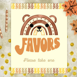 8x10 Favorieten Boho Woodland Beer Verjaardag Poster