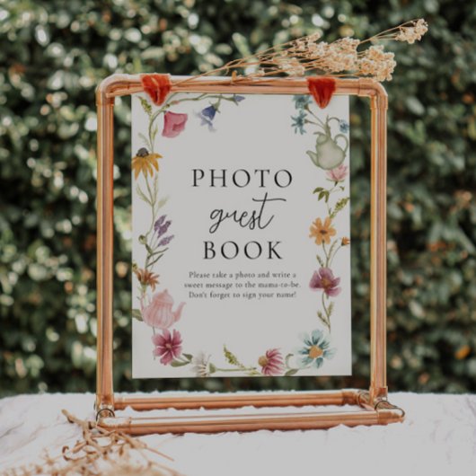 8x10 Floral Tea Guestbook Sign