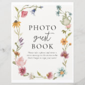 8x10 Floral Tea Guestbook Sign (Voorkant)