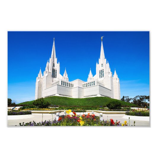 8x10 Foto van de San Diego LDS-tempel Afdruk (Voorkant)
