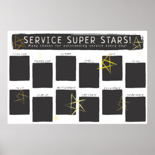 8x10 Foto's werknemer van de maandelijkse opname Poster