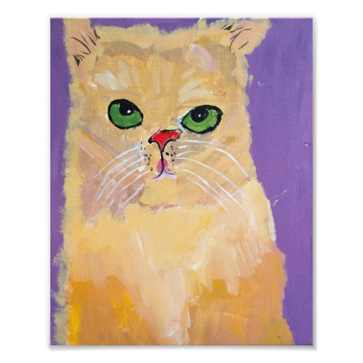 8x10 Ginger Cat Print Foto Afdruk (Voorkant)