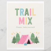8x10 Girl's Camping Trail Mix Sign (Voorkant)