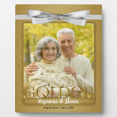 8x10 Gouden fotolijst voor 50ste huwelijksverjaard Fotoplaat (Voorkant)