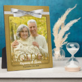 8x10 Gouden Huwelijksjubileum Fotolijstje 50 Jaar Fotoplaat (Zijkant)