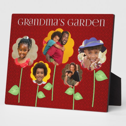 8x10 Grandma's Garden Ruby Red Photos Fotoplaat (Zijkant)