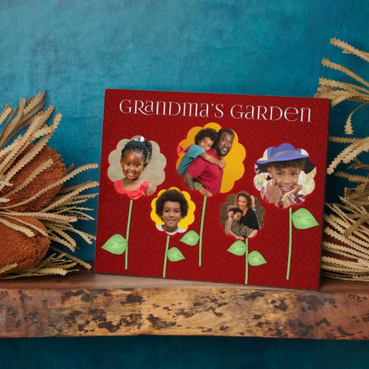 8x10 Grandma's Garden Ruby Red Photos Fotoplaat (Zijkant)