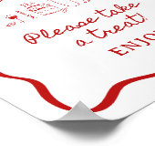 8x10" Handgeschreven Wavy Border Bridal Favors Sig Poster (Hoek)