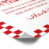 8x10" Handgeschreven Wavy Border Date Night Ideeën Poster (Hoek)