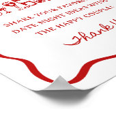 8x10" Handgeschreven Wavy Border Date Night Ideeën Poster (Hoek)