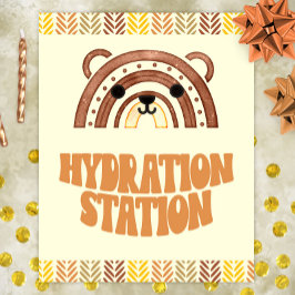 8x10 Hydratatiestation Boho Woodland Beer Verjaard Poster