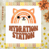 8x10 Hydration Station Boho Woodland Fox Verjaarda Poster