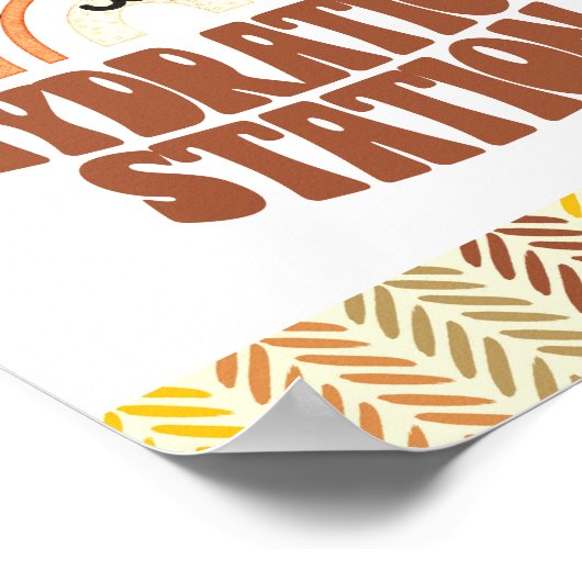 8x10 Hydration Station Boho Woodland Fox Verjaarda Poster (Hoek)