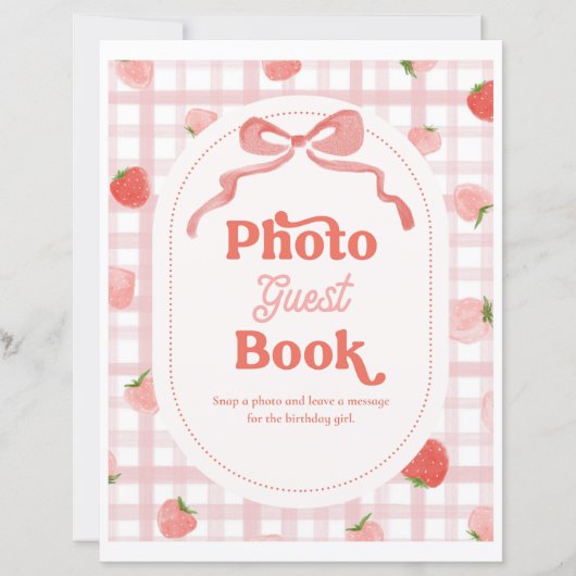 8x10 Inch Berry Foto Gastboek Teken (Voorkant)
