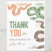 8x10 Inch Bewerkbare Snake Party Voorkeur Teken (Voorkant)