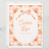 8x10 Inch Custom Perzik Sign (Voorkant)