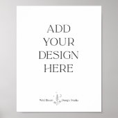 8x10-inch gebarentafdruk | Upload uw ontwerp naar Poster (Voorkant)