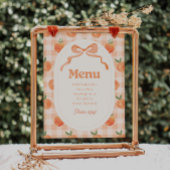 8x10 Inch Peach Party Menu Sign
